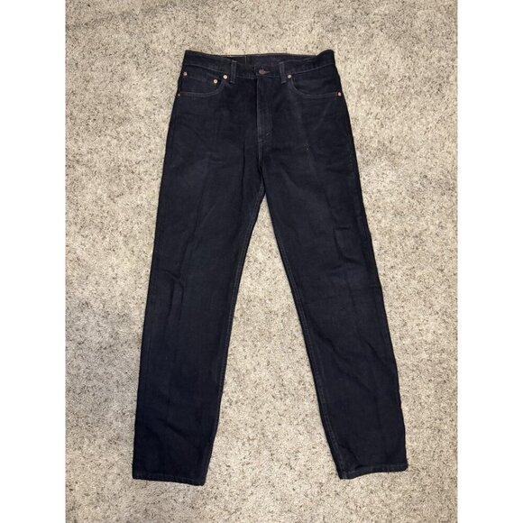 VTG LEVIS 505 1997 Black Denim Jeans Regular Fit Straight Leg 34x32 - Picture 1 of 10